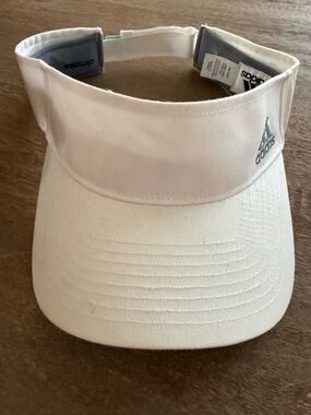 adidas Women’s White Visor with Light Green Logo